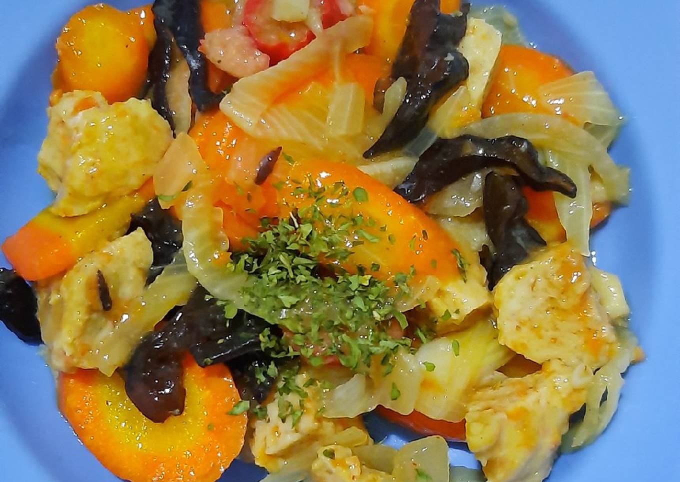 Capcay Jamur Sosis