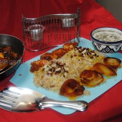 A picture of Tabrizi advieh polow (pilaf).