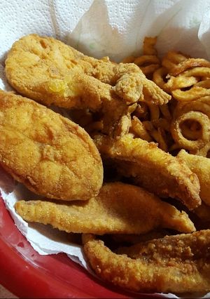 A picture of Sharon's fried catfish.