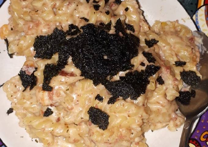 Bagaimana Menyiapkan Mac n chesse Tabur Nori yang Menggugah Selera