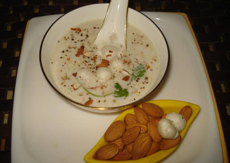Recipe of Homemade Almond –lotus seeds Soup