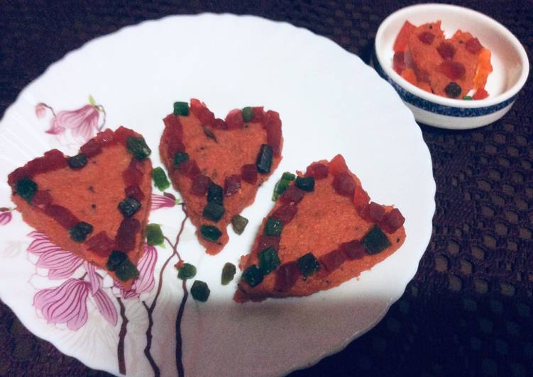 Heart shape spicy upma Heart shape spicy upma