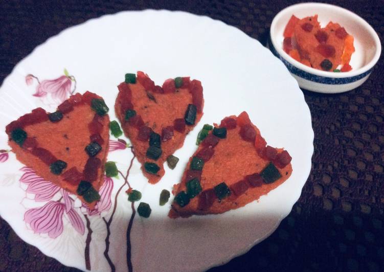 How to Make Perfect Heart shape spicy upma