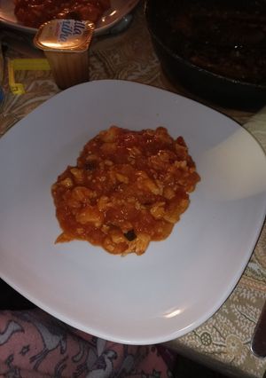 Una foto de Merluza con pisto