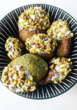 Une photo de Madeleine au thé matcha #healthy🍵
