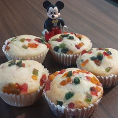 A picture of Tutti frutti muffins (eggless).