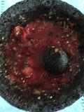 Salsa de jitomate de agua,  chilito de árbol y cerveza a lo ranchero