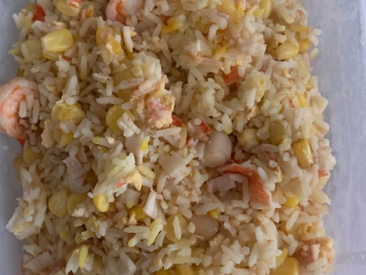 Easy Way Prepare Seafood fried rice the So Delicious Really delicious