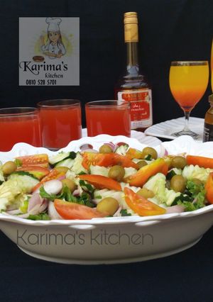 A picture of Mediterranean salad.
