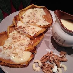 A picture of Malai malpua.