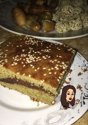 صورة لوصفة كيك دخن بالتمر