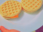 A picture of waffle sandwich