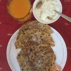 A picture of Radish Parathas.