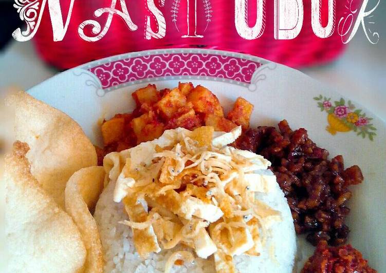 Resep Nasi uduk Kilat (Rice Cooker) + pelengkap, Enak Banget
