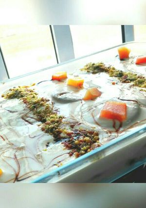 صورة لوصفة كيكة السنافر
