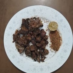 A picture of Fry Mutton boti.