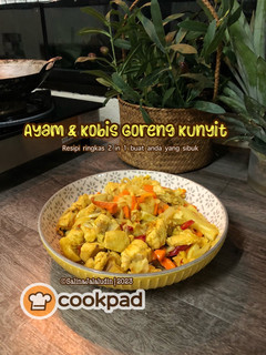Gambar Ayam & Kobis Goreng Kunyit