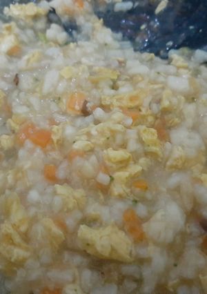 Foto resep (Mpasi 10 bulan) Nasi Tim Telur Wortel Brokoli