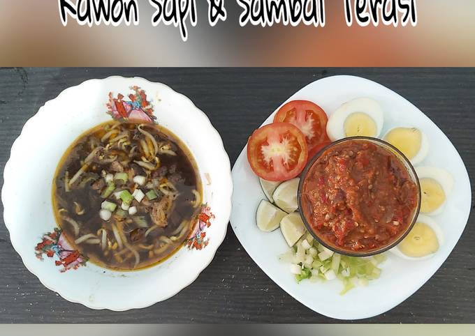 Rawon nikmat mantap anti ribet (sambal terasi)