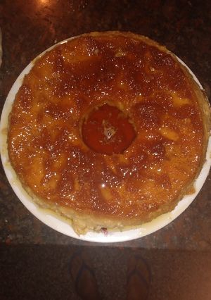 Una foto de Budín de pan al ananá