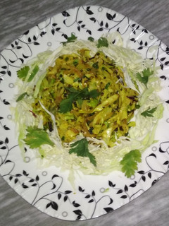 A picture of Gujarati Cabbage Sambharo.