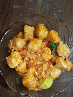 Foto resep Bakso Udang Tumis Asam Manis