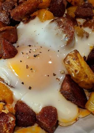 A picture of Breakfast chorizo hash.