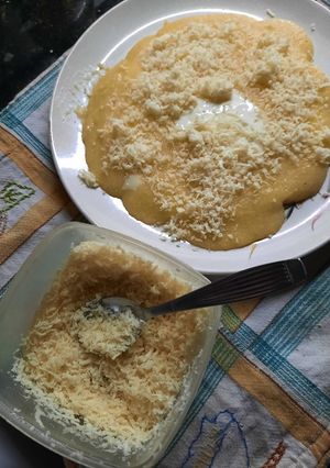 Una foto de Polenta con quesos (sin salsa)