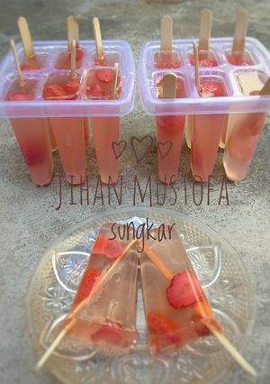 Foto resep Jelly lychee strawberry
