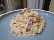 Gambar spaghetti carbonara restoran
