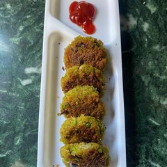 A picture of Sweet Potato and Peas Cutlet.