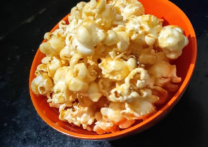 Simple Way to Make Super Quick Homemade Caramel popcorn