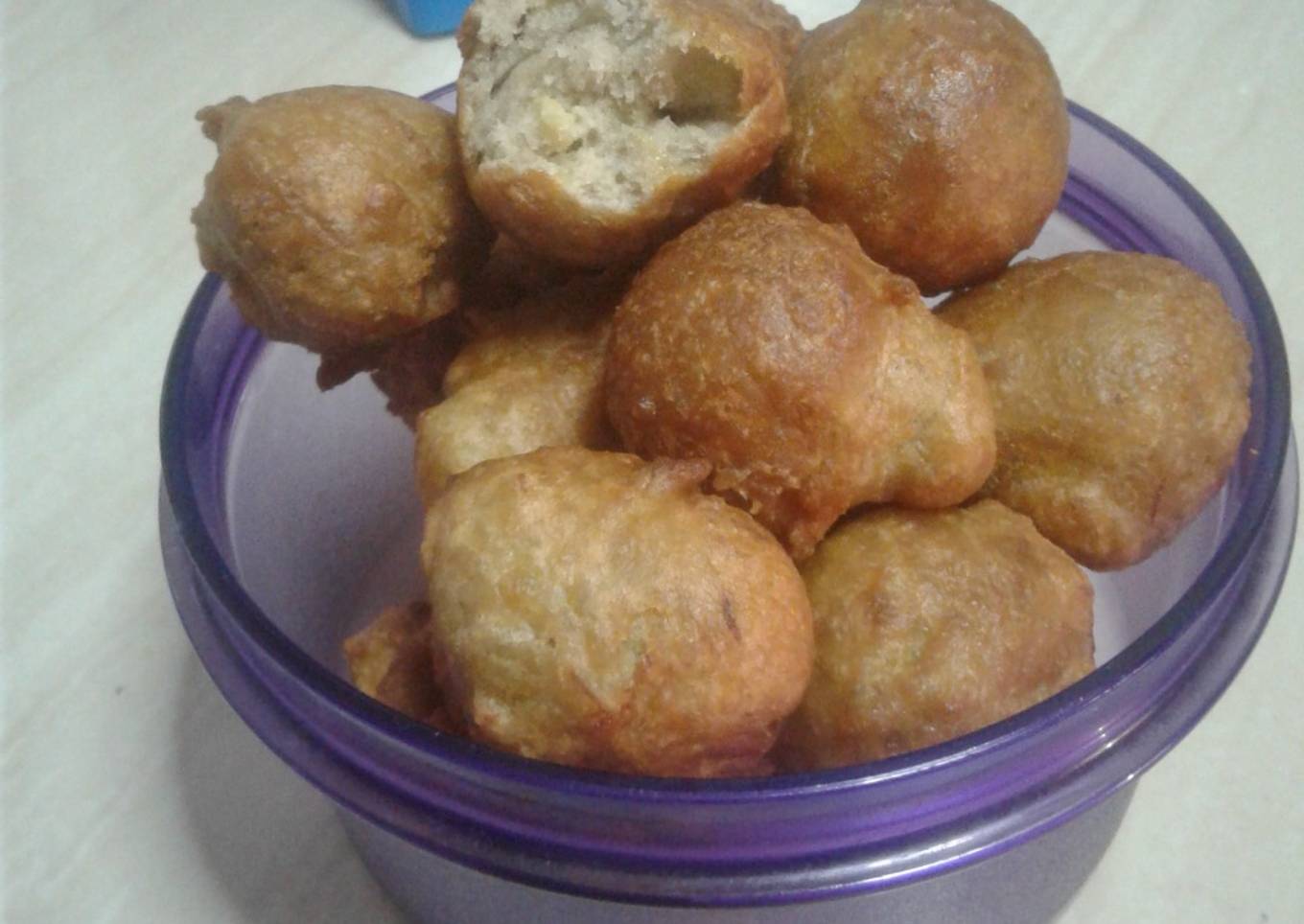 Cekodok pisang coklat