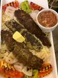 Chullu kabab with butter saffron rice