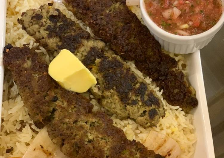 How to Prepare Perfect Chullu kabab with butter saffron rice