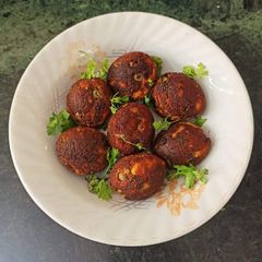 A picture of Matar Paneer Roundles in Appam Pan.