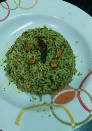 கொத்தமல்லி ரைஸ் (Kothamalli rice recipe in tamil) செய்முறை முக்கிய புகைப்படம்