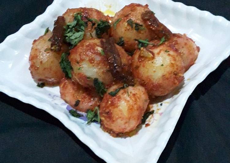 Simple Way to Prepare Speedy Garlic chilli baby potatoes