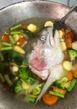 Foto resep Sup Kepala Salmon (anti amis)