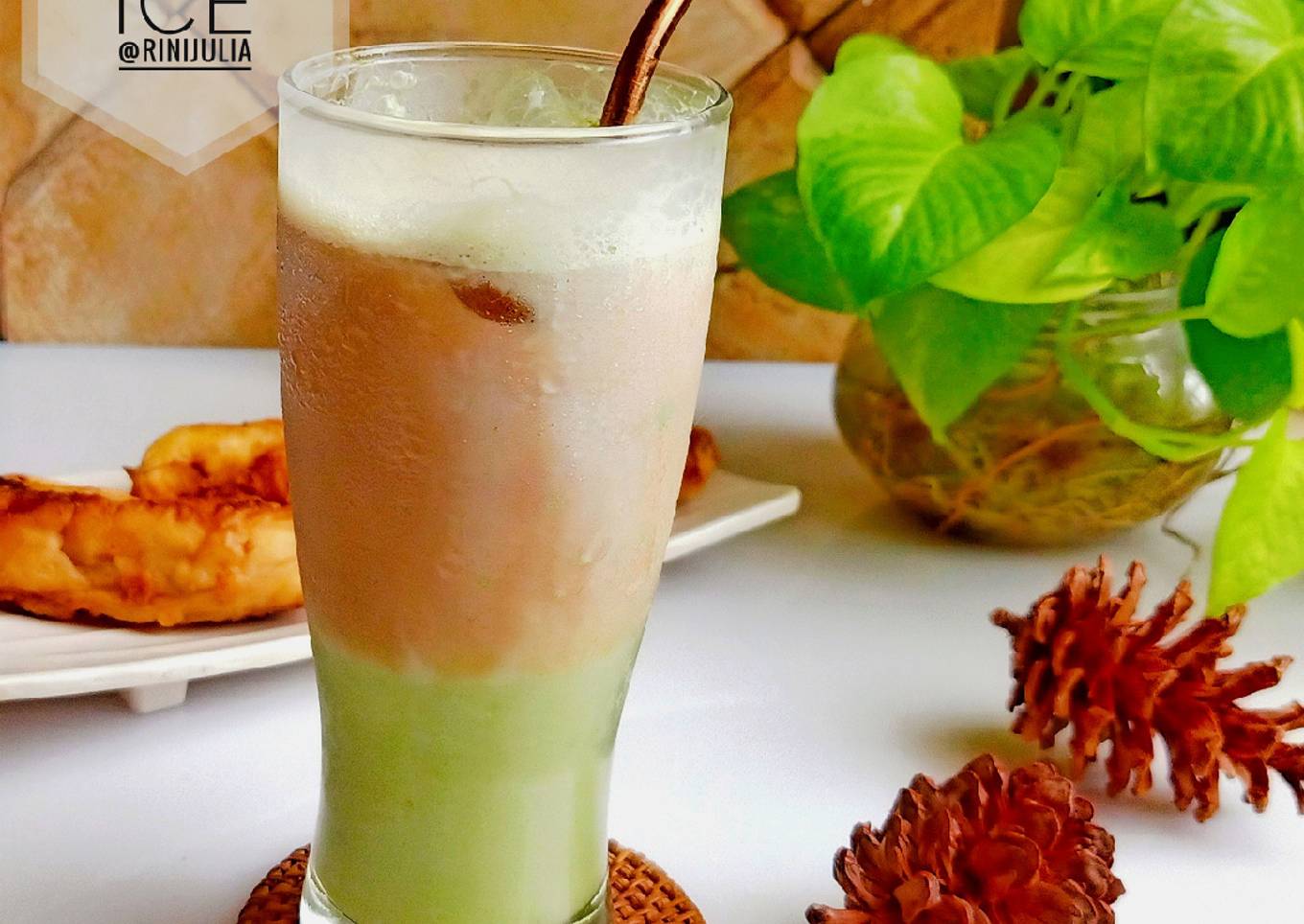Matcha Milk Coffee Ice