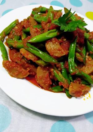 Foto resep Sambal goreng buncis+bakso