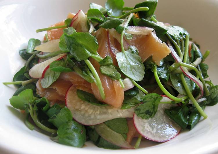 Watercress Salmon Salad with Wasabi Dressing Watercress Salmon Salad with Wasabi Dressing