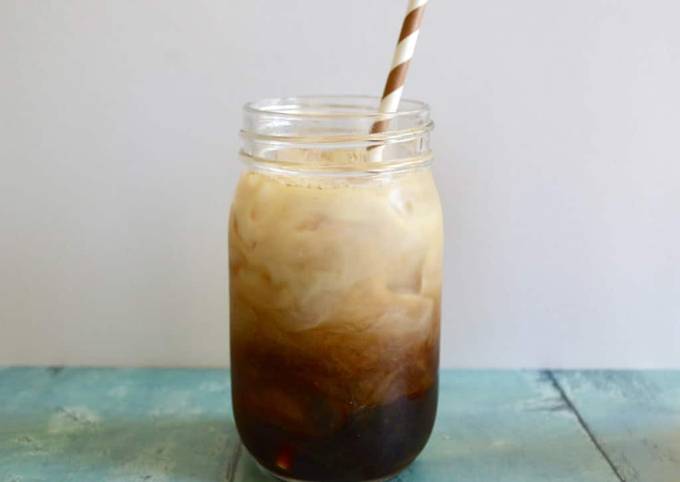 Iced Latte with Homemade Cinnamon Syrup