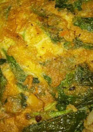 Foto resep Telor dadar bayam