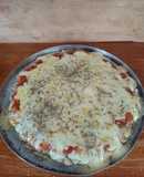 Pizza de pollo sin harina