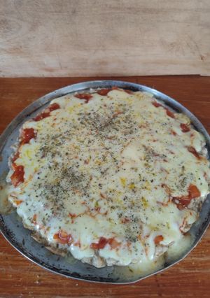 Una foto de Pizza de pollo sin harina (gluten free)