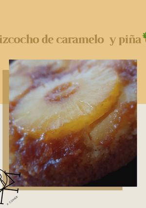 Una foto de Bizcocho de Piña y caramelo 🍍