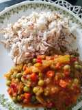 Pollo sudado con arvejas
