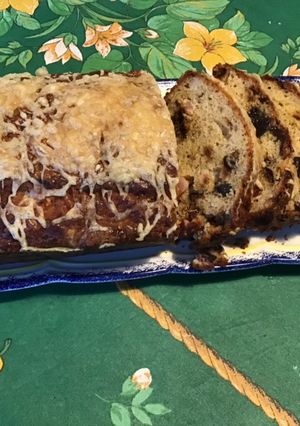 Une photo de Cake lardons pruneaux gruyère et épices italiennes
