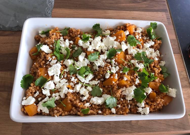 Easiest Way to Prepare Quick Butternut squash, feta & couscous salad